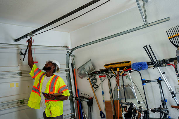 Professional Garage Door Roller Replacement technician working in Belleville, MI